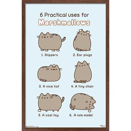 Trends International Pusheen - マシュマロ ウォールポスター、14.725インチ x 22.375インチ、マホガニーフレームバージョン Trends International Pusheen - Marshmallow Wall Poster, 14.725" x 22.375", Mahogany Framed Version Trends International Pusheen - マシュマロ ウォールポスター、14.725インチ x 22.375インチ、マホガニーフレームバージョン Trends International Pusheen - Marshmallow Wall Poster, 14.725" x 22.375", Mahogany Framed Version