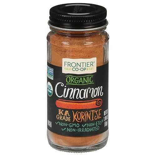 Frontier Co-op Organic Ground Cinnamon, 1.9 Ounce Bottle, Gourmet Quality Cinnamon, Full Balanced Spicy Flavor, Kosher