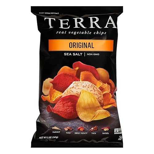 Terra Original Exotic Sea Salt Real Vegetable Chips, 5 oz (Pack of 12)