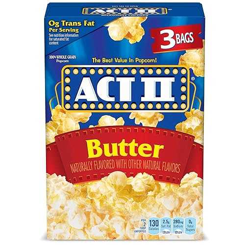 ACT II バター電子レンジポップコーン、3 カウント 2.75 オンス バッグ（12枚入り） ACT II Butter Microwave Popcorn, 3-Count 2.75-oz. Bags (Pack of 12)