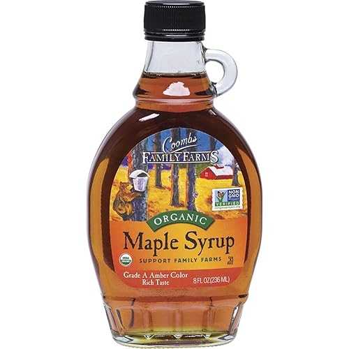 Coombs Family Farms 100% Pure Organic Maple Syrup Grade A Amber Rich, 8 Fl Oz