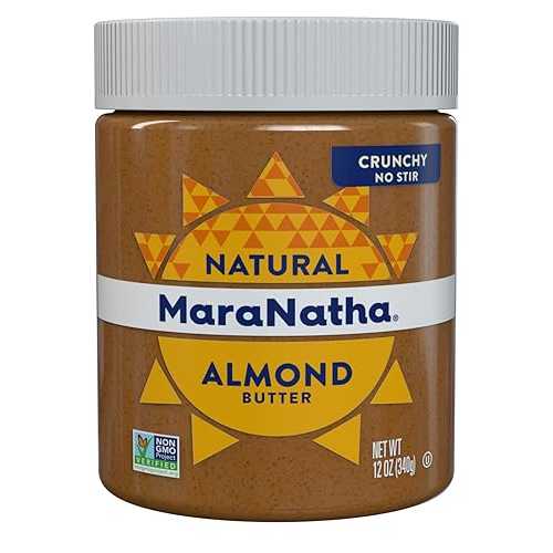 MaraNatha Natural Crunchy Almond Butter, No Stir, 12 Ounce Jar