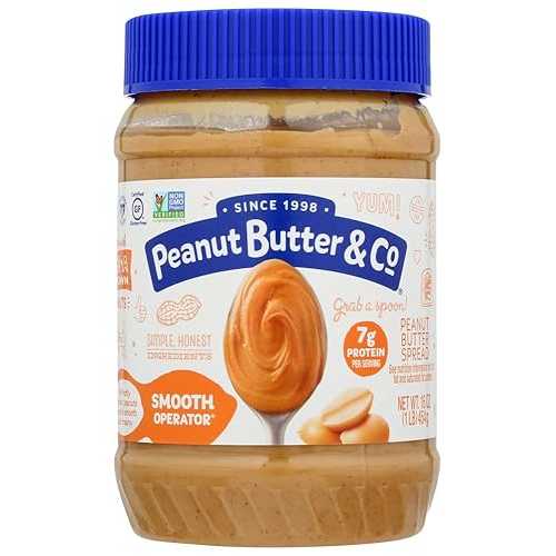 Peanut Butter & Co ピーナッツバター、スムースオペレーター、16 オンスジャー、6 パック Peanut Butter & Co. Peanut Butter & Co Peanut Butter, Smooth Operator,16 Oz Jars,6 Pack