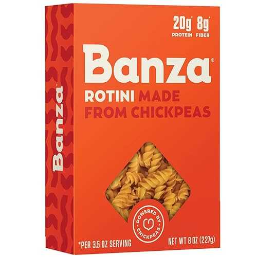 Banza Chickpea Rotini Pasta 8 Ounce (Pack of 6)