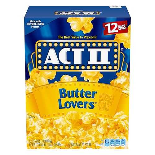 ACT II Popcorn Butter Lovers, 2.75 Oz, 12 Ct