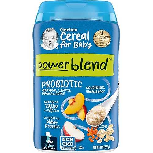Gerber Baby Cereal プロバイオティック オートミール & ピーチ アップル ベビー シリアル キャニスター、8 オンス Gerber Baby Cereal Probiotic Oatmeal & Peach Apple Baby Cereal Canister, 8 oz Gerber Baby Cereal プロバイオティック オートミール & ピーチ アップル ベビー シリアル キャニスター、8 オンス Gerber Baby Cereal Probiotic Oatmeal & Peach Apple Baby Cereal Canister, 8 oz