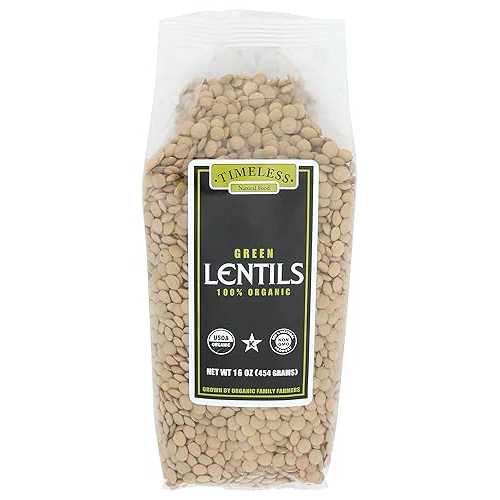 TIMELESS オーガニック緑レンズ豆、16 オンス TIMELESS Organic Green Lentils, 16 OZ の商品画像