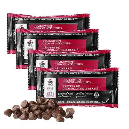 Pure Food by Estée Dairy Free Vegan Chocolate Chips All Natural Certified Kosher Gluten-Free, Dairy-Free, Nut-Free Vegan 9 oz bag (Semi Sweet Chocolate Chips, 4 Packs) Pure Food by Estée Dairy Free Vegan Chocolate Chips All Natural Certified Kosher Gluten-Free, Dairy-Free, Nut-Free Vegan 9 oz bag (Semi Sweet Chocolate Chips, 4 Packs)