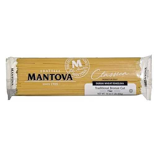 Mantova Italian Bronze Die Spaghetti Pasta - 100% Durum Wheat Semolina Bronze Die Spaghetti - Product Of Italy, 1 Pound (Pack of 10) Mantova Italian Bronze Die Spaghetti Pasta - 100% Durum Wheat Semolina Bronze Die Spaghetti - Product Of Italy, 1 Pound (Pack of 10)