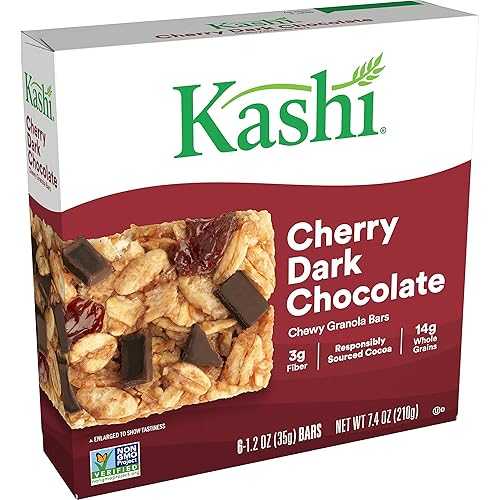 Kashi Chewy Granola Bars, Fiber Bars, Vegan Snacks, Cherry Dark Chocol...