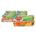 Del Monte 角切り桃 ピーチ風味ジェルフルーツカップ 4.5オンスカップ (24個パック) Del Monte Diced Peaches in Peach Flavored Gel Fruit Cups, 4.5 Ounce Cups (Pack of 24)