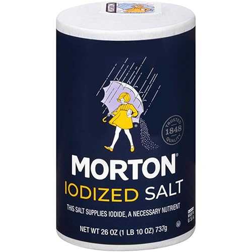 Morton ヨウ素添加塩、26 オンス (24 個パック) Morton Iodized Salt, 26-Ounce (Pack of 24)