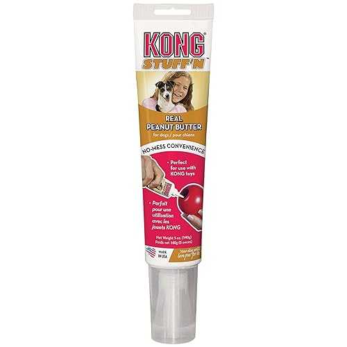 KONG - Peanut Butter Paste - Dog Treat with Real Ingredients, Great for Mess Free Stuffing Rubber Toys, Made in The USA