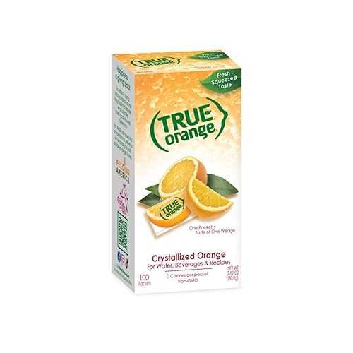 True Citrus TRUE ORANGE Water Enhancer, Bulk Dispenser Pack - 100 Count (Pack of 1) Zero Calorie Flavoring For Water, Bottled Iced Tea & Recipes Flavor Packets Made with Real Oranges(4)