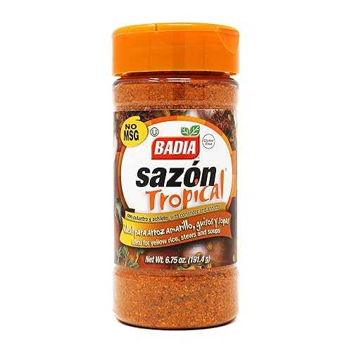 Badia Sazon トロピカル、コリアンダーとアナト入り、6.75 オンス Badia Sazon Tropical With Coriander And Annato, 6.75 oz