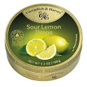 Cavendish & Harvey Sour Lemon Hard Candy Drops 5.3 Ounce Tin - 3 Pack