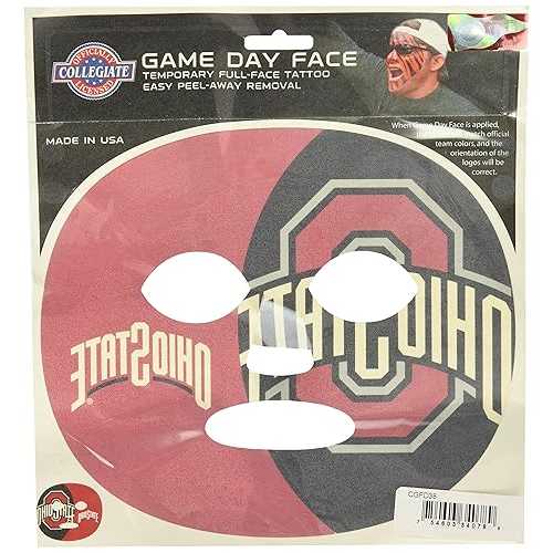 Siskiyou Sports NCAA Kansas Jayhawks Game Day Face Temporary Tattoo, Large