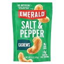 Emerald Nuts Salt and Pepper Seasoned Cashews (1-Pack), 5oz Resealable Bag, Kosh...