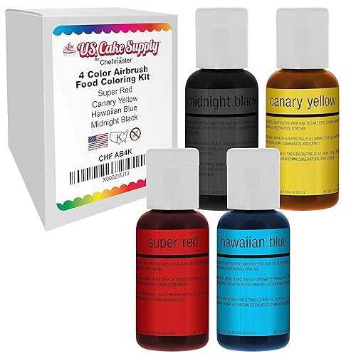 U.S. Cake Supply Airbrush Cake Color Set - The 4 Most Popular Colors i...