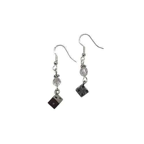 Bunco Dice イヤリング、スターリングシルバーのイヤーワイヤーにクリアなファセットクリスタルのアクセントビーズが付いています。 Ann Peden Jewelry Bunco Dice Earrings, with a clear faceted crystal accent bead on Sterling Silver Earwires Bunco Dice イヤリング、スターリングシルバーのイヤーワイヤーにクリアなファセットクリスタルのアクセントビーズが付いています。 Ann Peden Jewelry Bunco Dice Earrings, with a clear faceted crystal accent bead on Sterling Silver Earwires