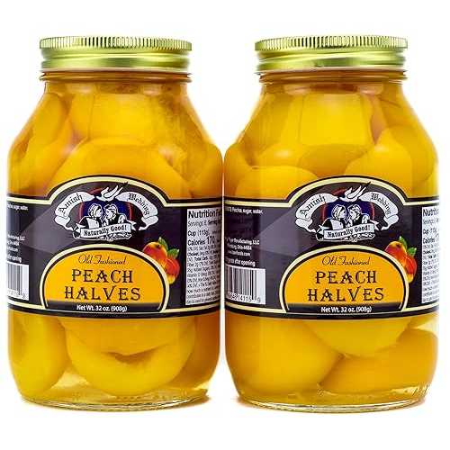 アーミッシュ ウェディング フーズ オールド ファッション ピーチ ハーフ 2 - 32 オンス ジャー Amish Wedding Foods Old Fashioned Peach Halves 2 - 32 oz Jars