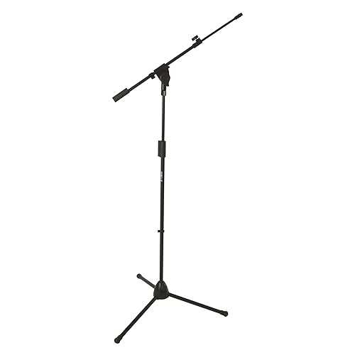 QUIK LOK Professional Microphone Stand with Heavy-Duty Cast-Alloy Trip...