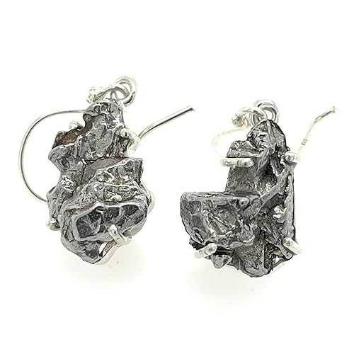 ŷХ ǥ  925 å  С  25mm Natural Rocks by Kala Natural Meteorite Campo Del Cielo 925 Solid Sterling Silver Earrings 25mm
