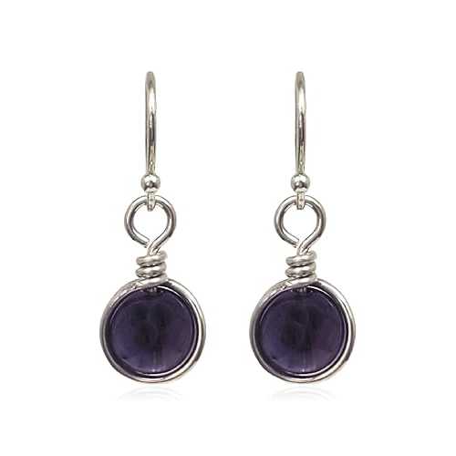 EnCharmed Sterling Silver Clear Quartz Natural Gemstone Dangle Drop Earrings EnCharmed Sterling Silver Clear Quartz Natural Gemstone Dangle Drop Earrings