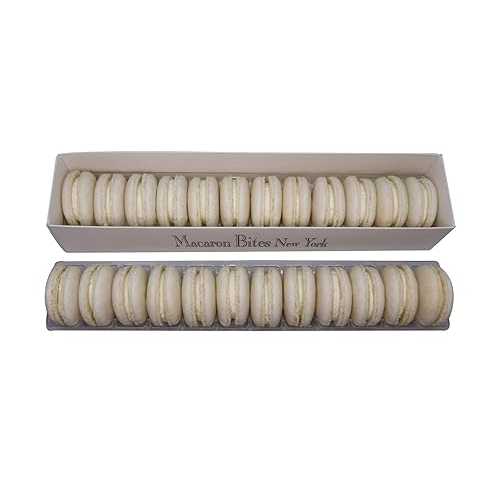 Macaron Bites Macarons Gift Box of 24 French Macarons - Vanilla Macaron Bites Macarons Gift Box of 24 French Macarons - Vanilla