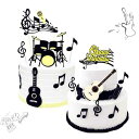 JeVenis Rock Star Cupcake Topper Music Notes Cupcake Toppers Guitar Cake Toppers for Musician Party Baby Shower