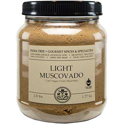 インディア ツリー ライト マスコバド シュガー、2.8 ポンド (2 個パック) India Tree Light Muscovado..