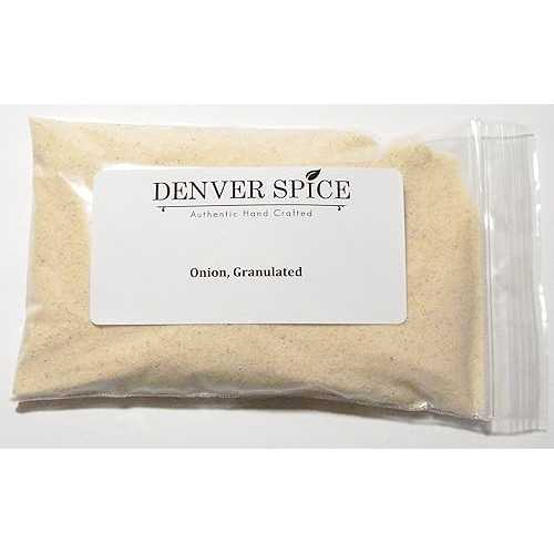 顆粒玉ねぎ-4オンス-乾燥玉ねぎの最高級カット（食卓塩サイズの小片） Denver Spice Granulated Onion-4oz-Finest Cut of Dried Onion(table Salt Size Pieces)