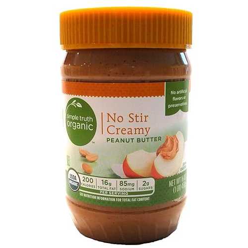 Simple Truth オーガニック「かき混ぜない」クリーミーピーナッツバター (2 パック) Jlwiy Simple Truth Organic "No Stir" Creamy Peanut Butter (2 Pack)