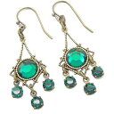 Petite Chandelier Earrings in Forest Green Crystal CLOUD CAP JEWELRY Petite Chan...