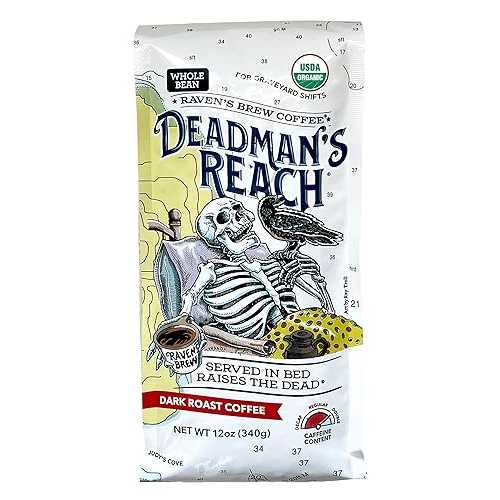 Raven's Brew Coffee 12 oz - Dark Roast - High Speed Blend with a Sweet Bite (Organic Whole Bean,..