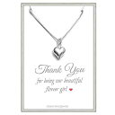 Alexandreasjewels Flower Girl Gift Necklace Tiny Sterling Silver Puffed Heart Ne...
