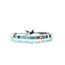 2x Boho Surfer Bracelet Set Women & Men - Handmade Summer Beach Bracelets - Adjustable & 100% Waterproof - Festival Accessories - Beaded & Braided (Turquoise Beads & Turquoise) Made by Nami 2x Boho Surfer Bracelet