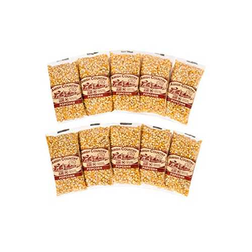 アーミッシュカントリーポップコーン 10 (4 オンスバッグ) レディフィンガー ポップコーン 昔ながらのレシピガイド付き Amish Country Popcorn 10 (4 Oz Bags) Ladyfinger Popcorn Old Fashioned with Recipe Guide