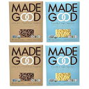 Made Good オーガニック クリスピー スクエア バラエティ パック 4 個 – バニラとチョコレートチップ クリスピー スクエア – ツリーナッツとピーナッツフリー、グルテンフリー、ビーガン、コーシャー (フレーバーごとに 12 スクエア) MadeGood Snacks