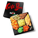 クリスマスギフトバスケット、フルーツ&ナッツギフトバスケットプラッター、1個 - 大人用食品ギフトバスケット(女性または男性)、クリスマスのおやつ、ハヌカ、誕生日、マルチカラー、7個詰め合わせ Tidbit Christmas Gift Baskets, Fruit & Nut Gift Basket
