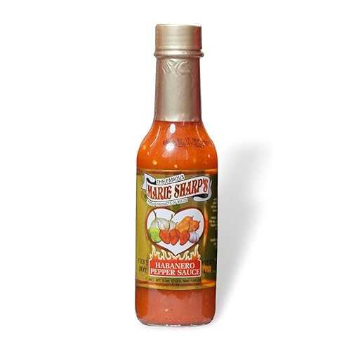 5 Ounce (Pack of 3), Standard Pack, Marie Sharp's Fiery Hot Habanero Hot Sauce 5oz (5 FL.OZ. / 1..