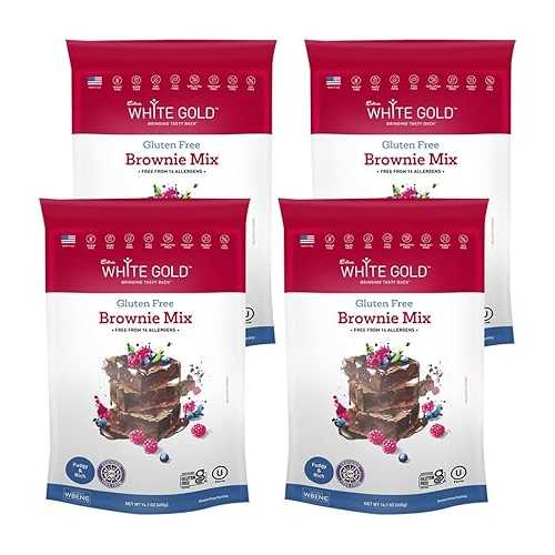 Extra White Gold Brownie Mix For Baking Desserts [Gluten Free] [Nut Free] [Free of the Top 14 Ma..