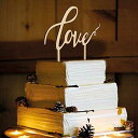 LOVE 木製ケーキトッパー ウェディング記念品 ケーキデコレーション ヴィンテージ (style01) Alinay LOVE Wooden Cake Topper Wedding Favours Cake Decoration Vintage (style01)