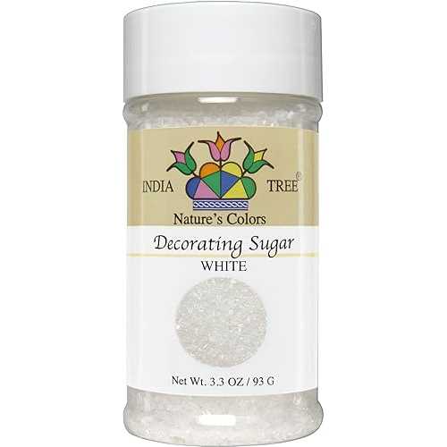 India Tree Nature's Colors, White Sugar , Pure Sugar Sprinkles for Baking and Decorating, Small ..