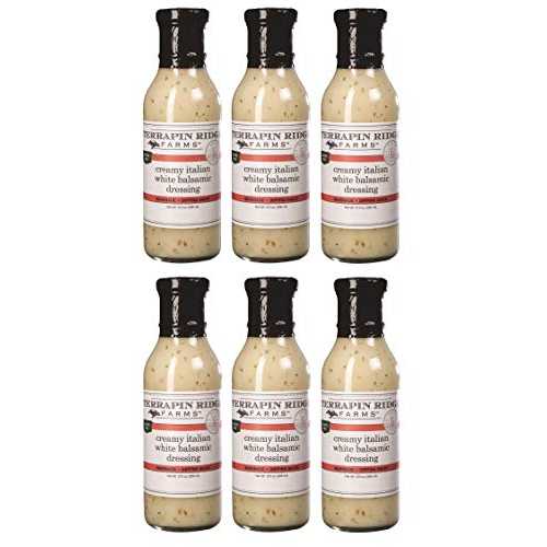 Terrapin Ridge Farms クリーミーなイタリアン ホワイト バルサミコ ドレッシング – 12 液量オンスのボ..
