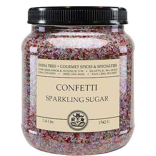 India Tree Confetti Sparkling Sugar, 3.4 lb 3.4 Pound (Pack of 2)
