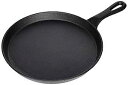 Winco ラウンド鋳鉄グリルパン、10 インチ、ブラック仕上げ Winco Round Cast Iron Grill Pan, 10-Inch, Black...