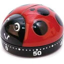Kikkerland Ladybug Kitchen Timer, Red (KT21-A), 5.7 x 5.7 x 4.4 cm