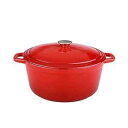 BergHOFF Neo 5-Qt. 楕円形鋳鉄カバーキャセロール、レッド BergHOFF Neo 5-Qt. Oval Cast Iron Covered ...