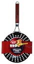 TableCraft BBQ テフロン加工グリル中華鍋 木製ハンドル付き S スチール TableCraft BBQ Nonstick Grill Wok wi...